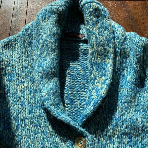 Motel Rocks Womens Cardigan Sweater Shawl Collar Front Pockets - Picture 2 of 9